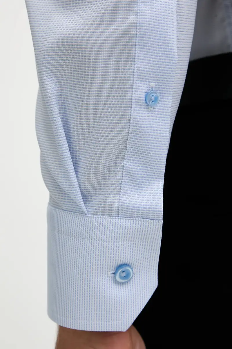 camicia in cotone uomo colore rosa 100001767 Blu miniatura 5