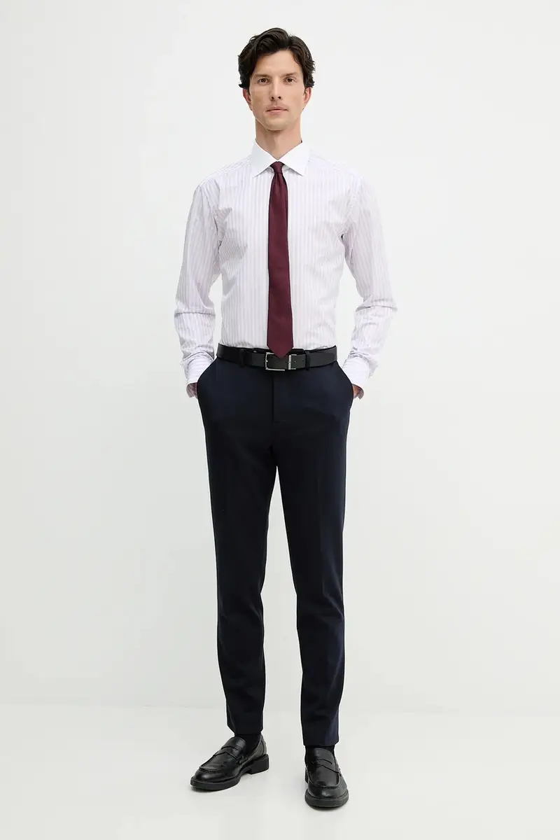 camicia in cotone uomo colore rosa 100013972 Violetto miniatura 2