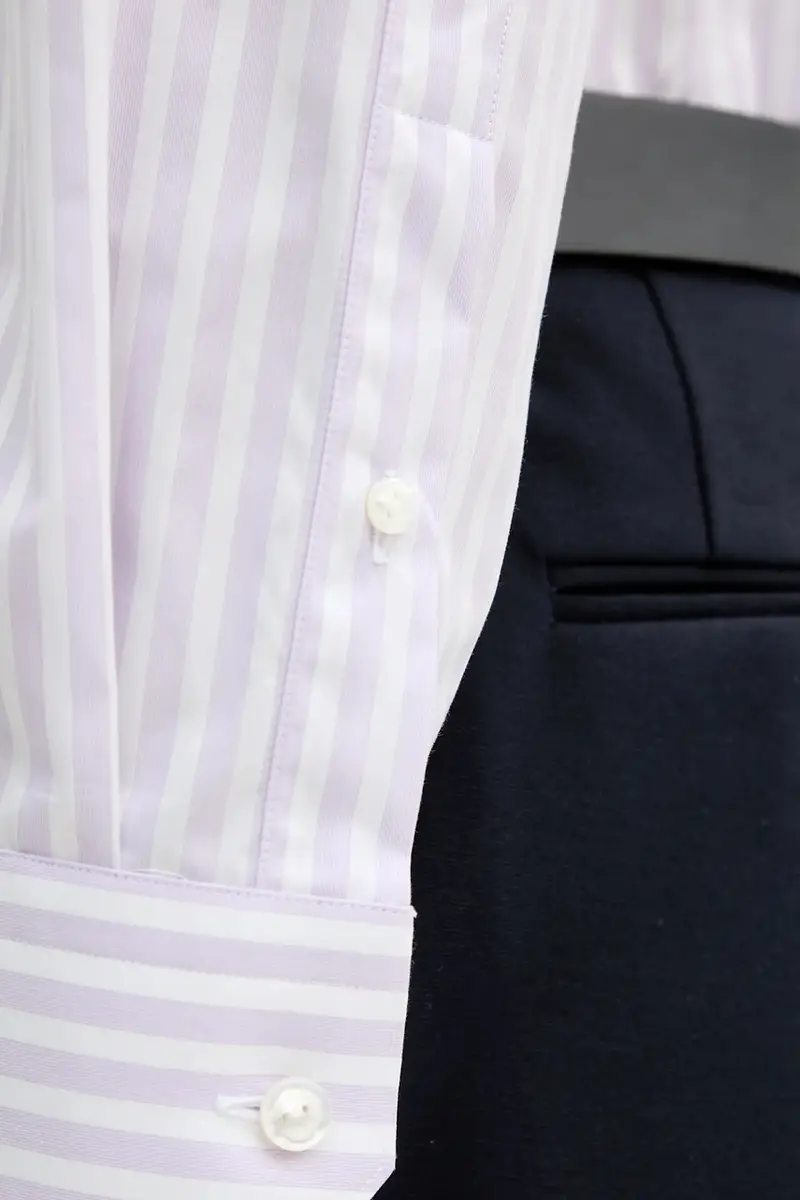 camicia in cotone uomo colore rosa 100013972 Violetto miniatura 5