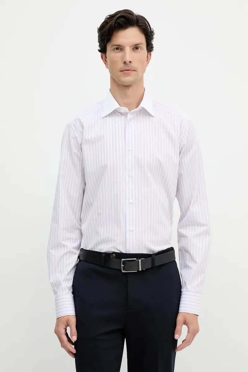 camicia in cotone uomo colore rosa 100013972 Violetto