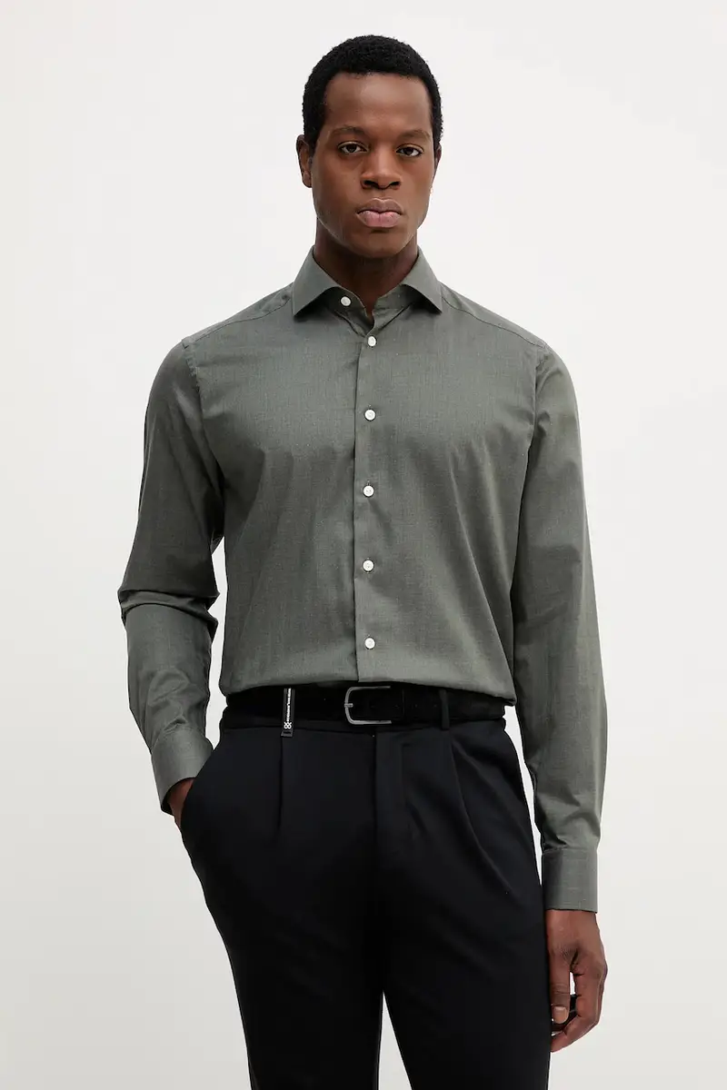 camicia in cotone uomo colore verde 100013963