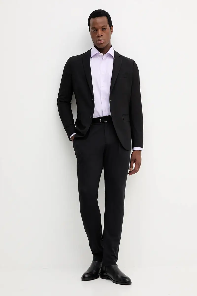 camicia in cotone uomo colore violetto 100013933 miniatura 2