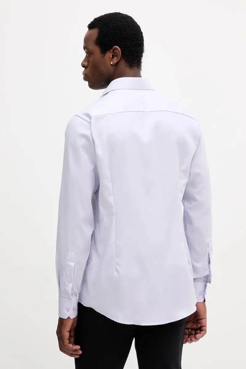 camicia in cotone uomo colore violetto 100013943 miniatura 3