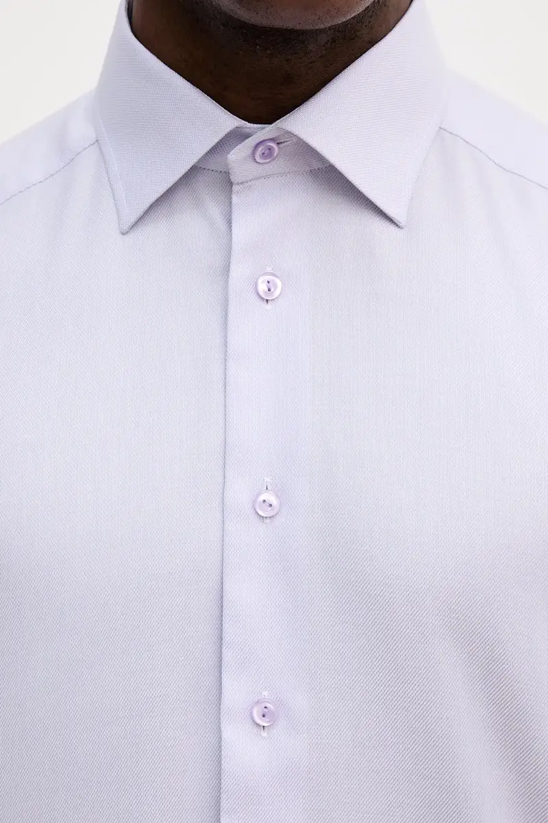 camicia in cotone uomo colore violetto 100013943 miniatura 5