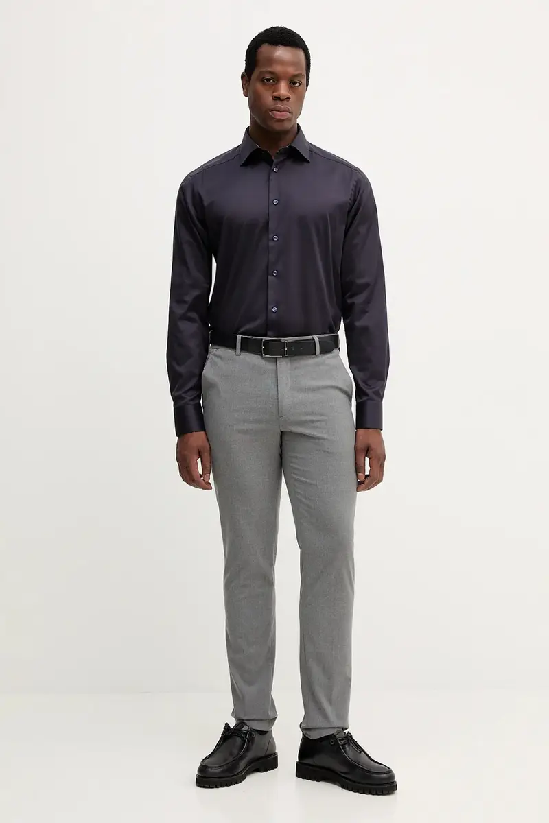 camicia in cotone uomo colore violetto 100014396 miniatura 2