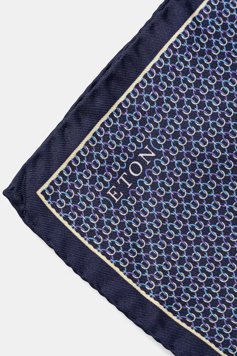 federa di seta colore blu navy 100013720 miniatura 2