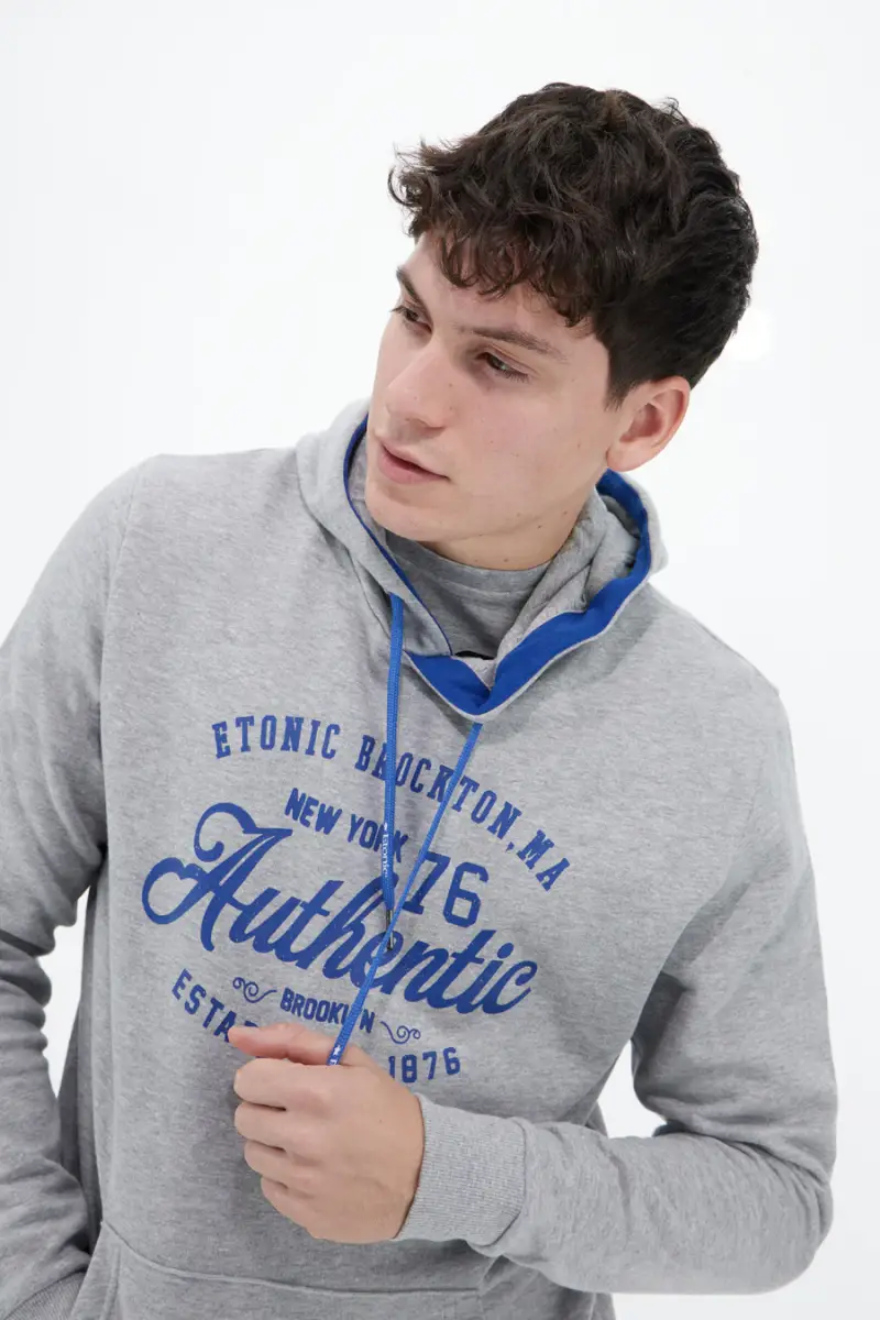 Felpa con cappuccio Etonic M2001 Grigia [GRIGIO] miniatura 2