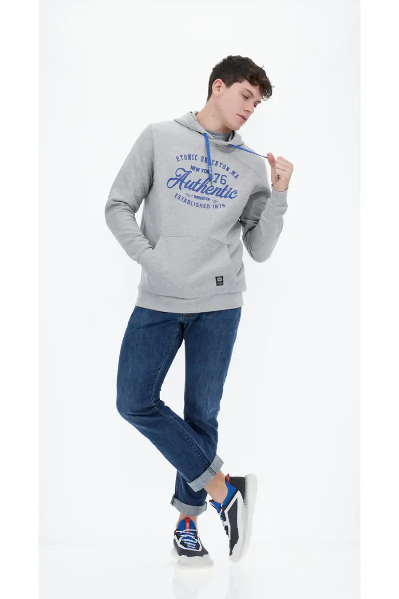 Felpa con cappuccio Etonic M2001 Grigia [GRIGIO] miniatura 4