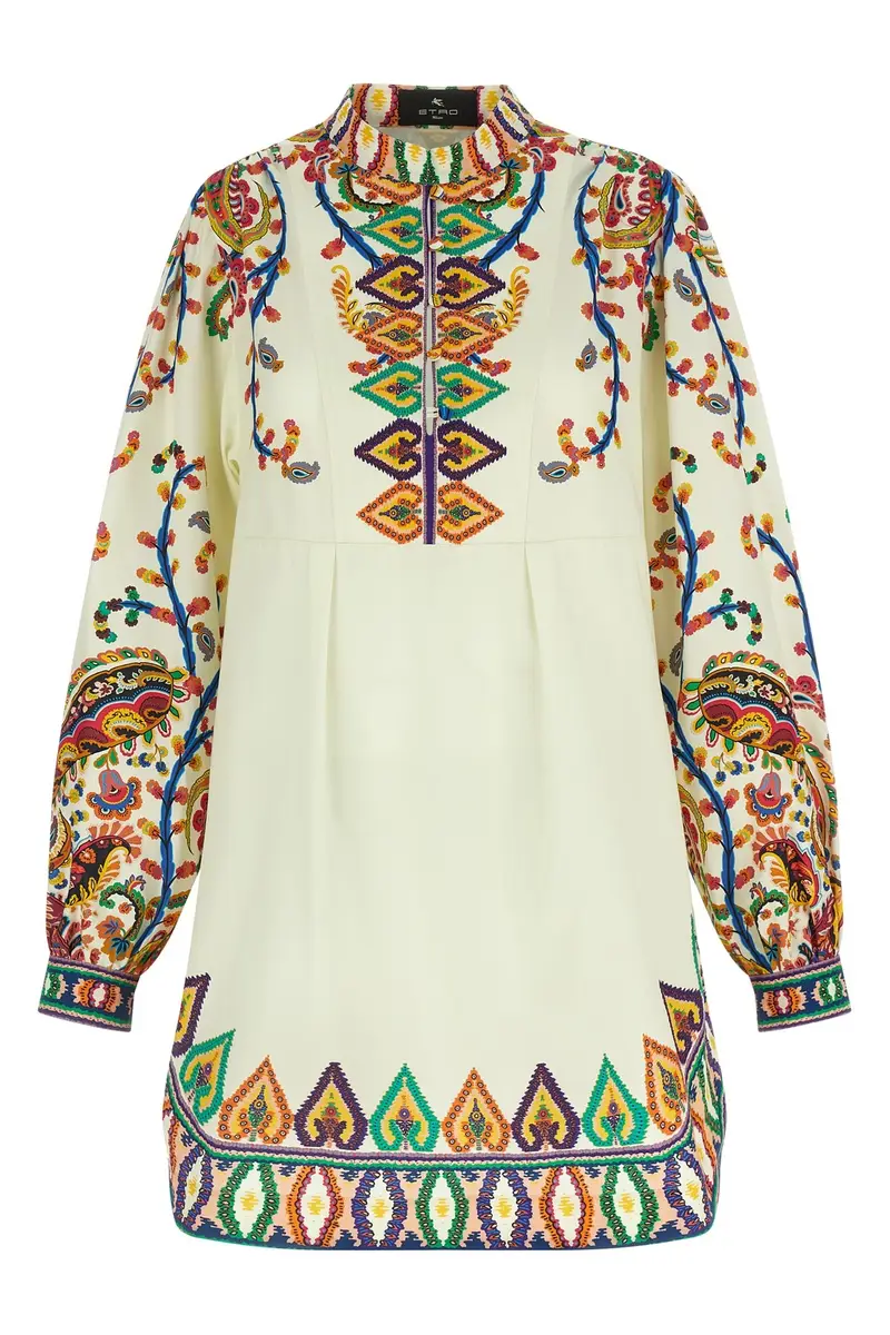 Abito Popeline Stampa Multi