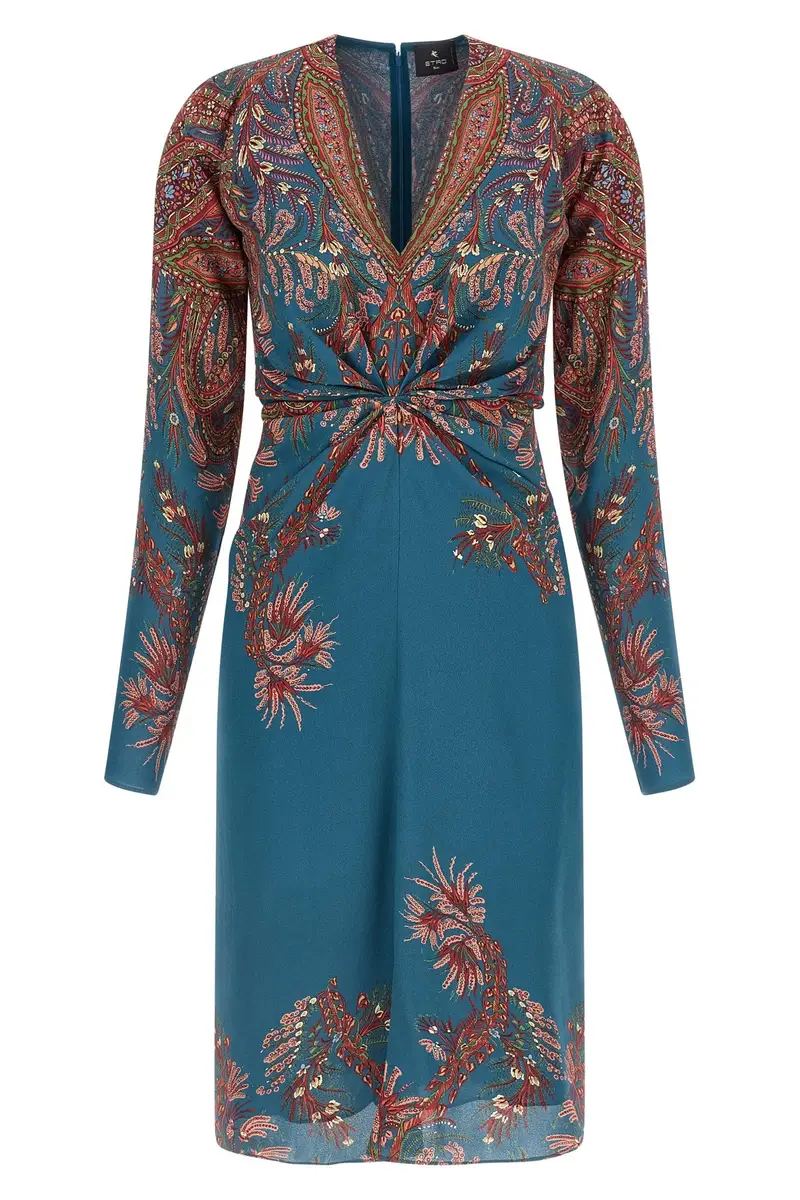 Abito Stampa Floreale Blu