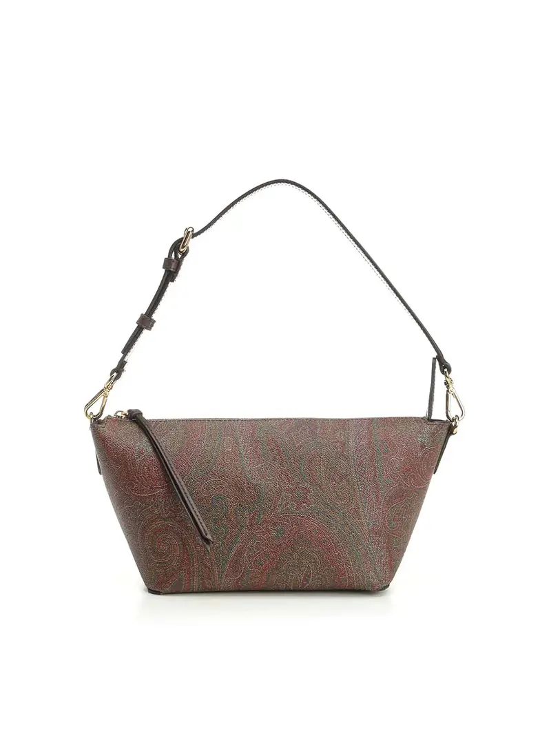 Borsa a tracolla trapezoidale Marrone