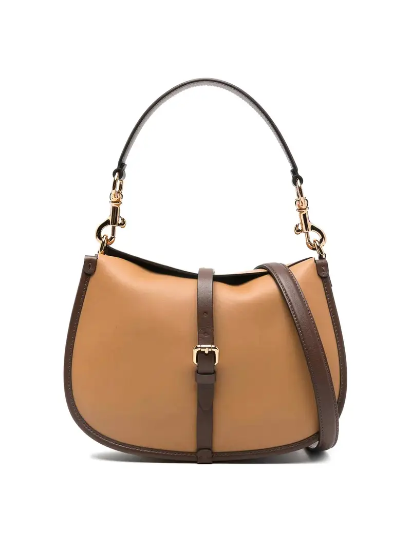 Borsa media in pelle Marrone