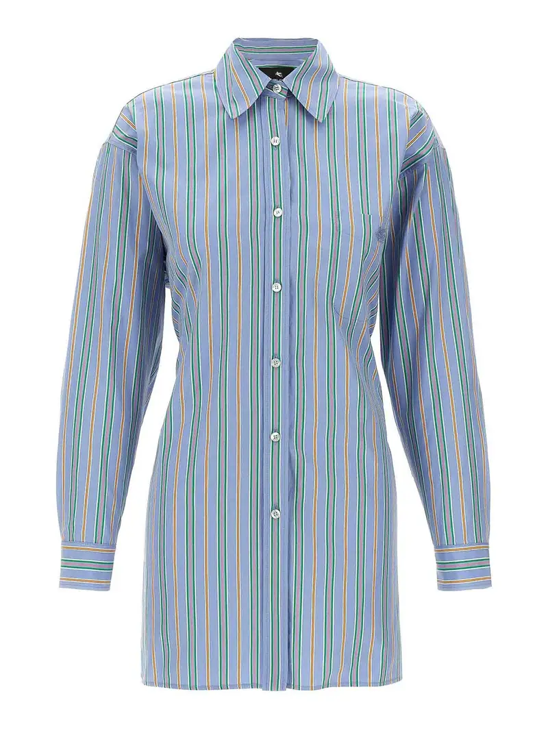Camicia a strisce Azzurro