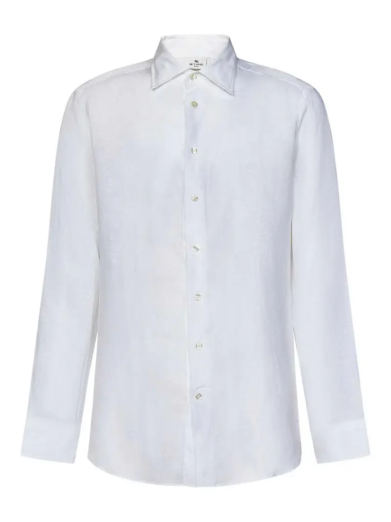 Camicia bianca di lino Bianco