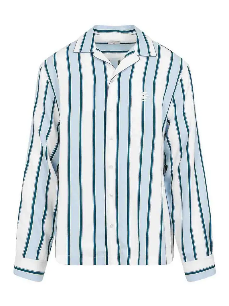 Camicia da bowling Blu