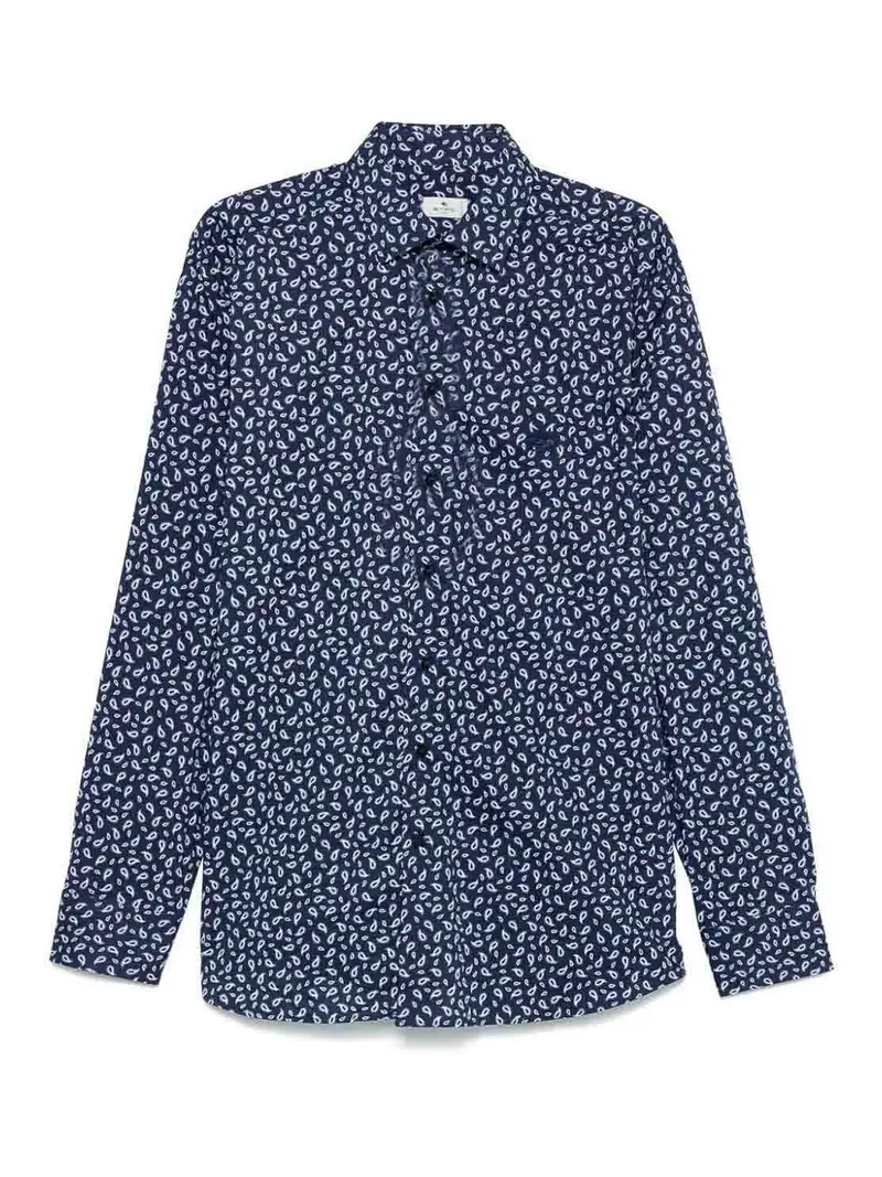 Camicia di stampa paisley Blu
