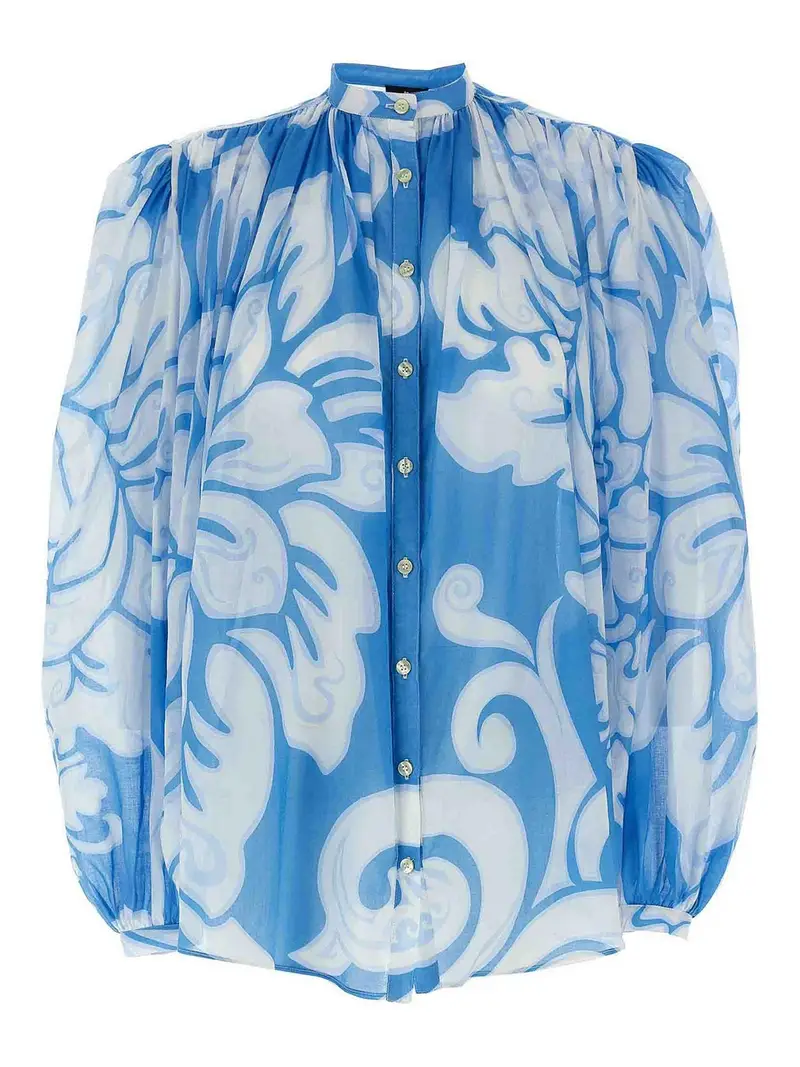 Camicia floreale Azzurro