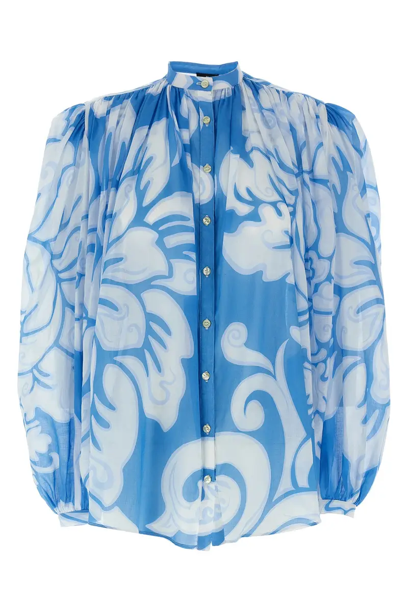 Camicia Floreale Azzurro