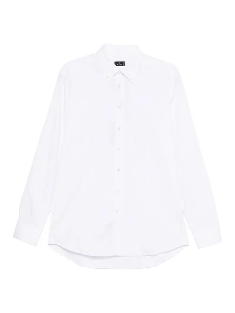 Camicia In Cotone Elasticizzato Bianco