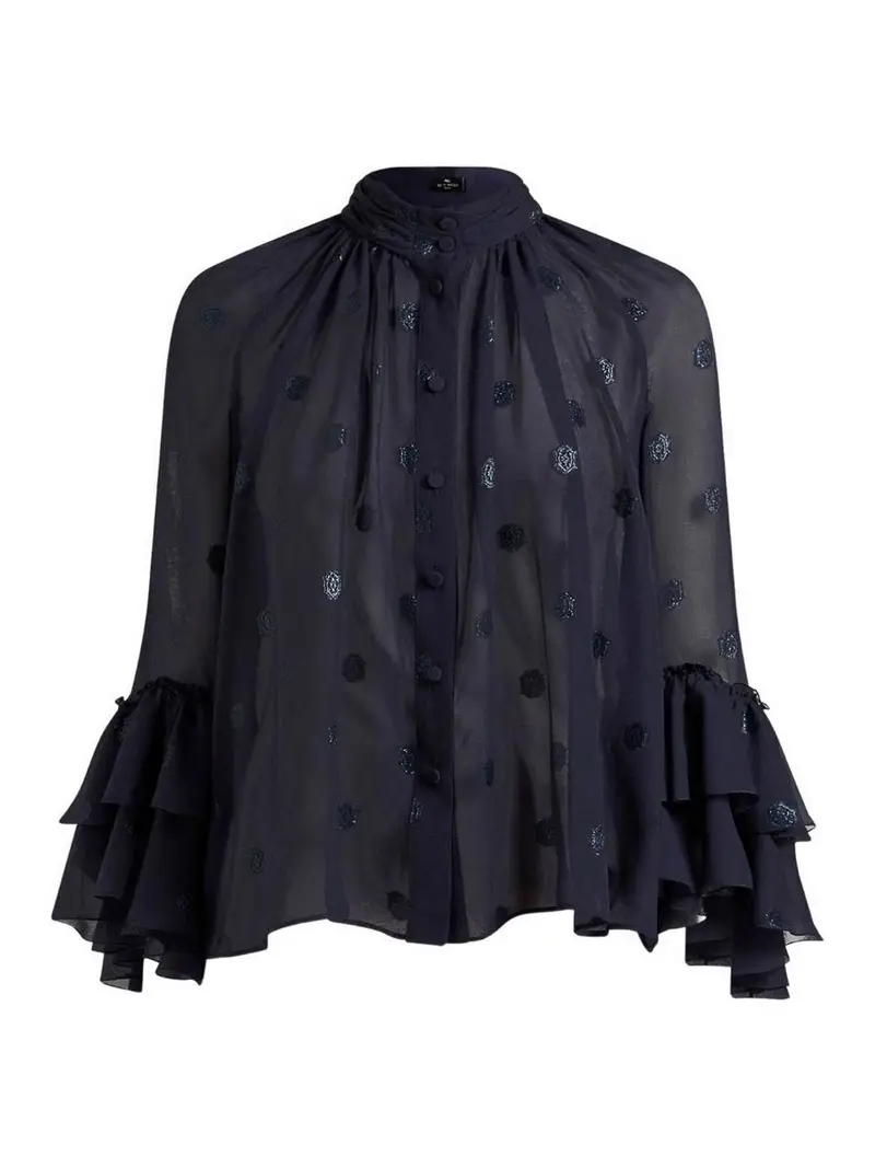 Camicia in georgette Fil Coup Blu