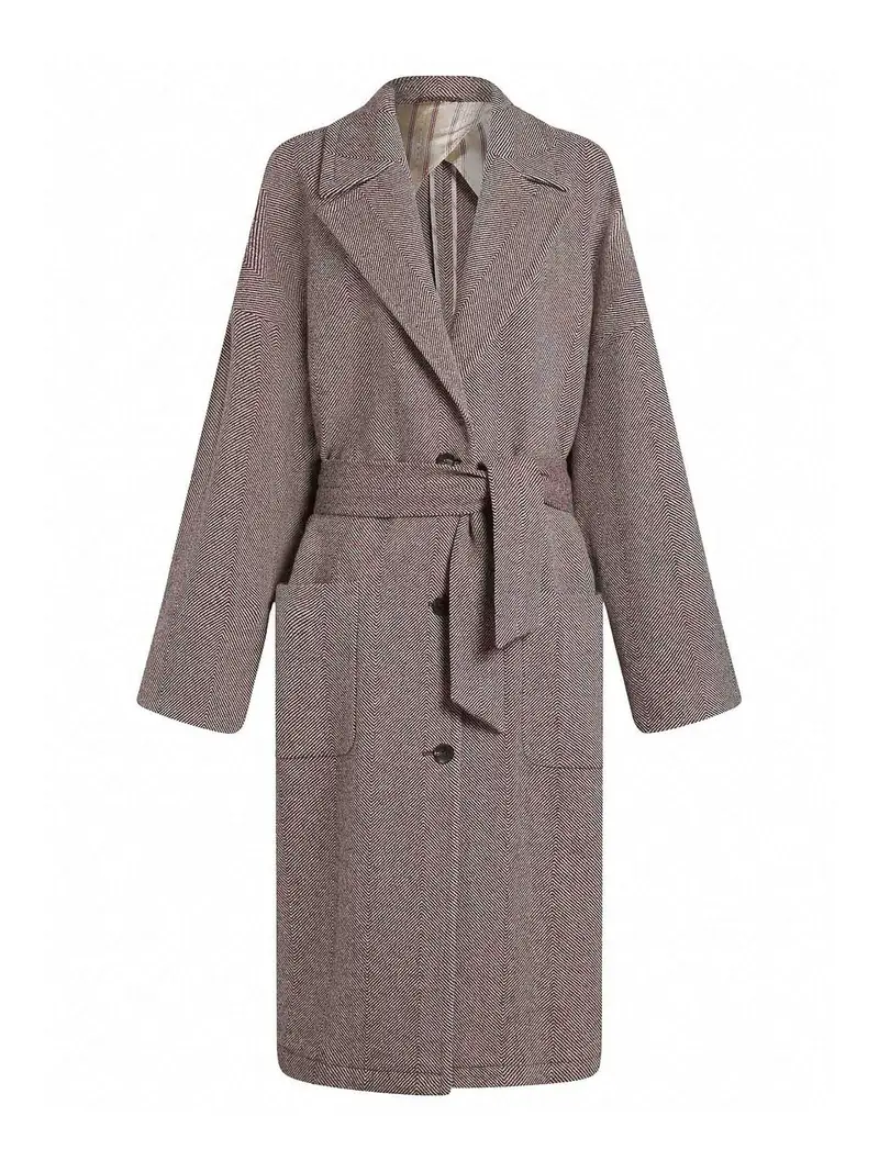 Cappotto lungo rosa dalla vestibilitÃ comfor Color Carne E Neutri