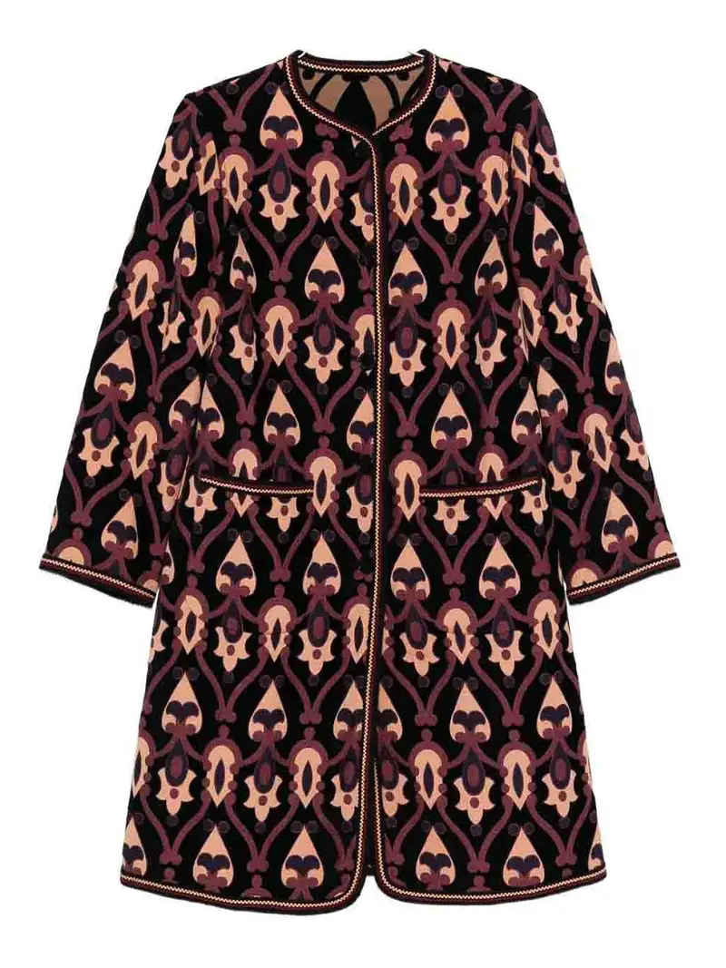 Cappotto stampato Blu