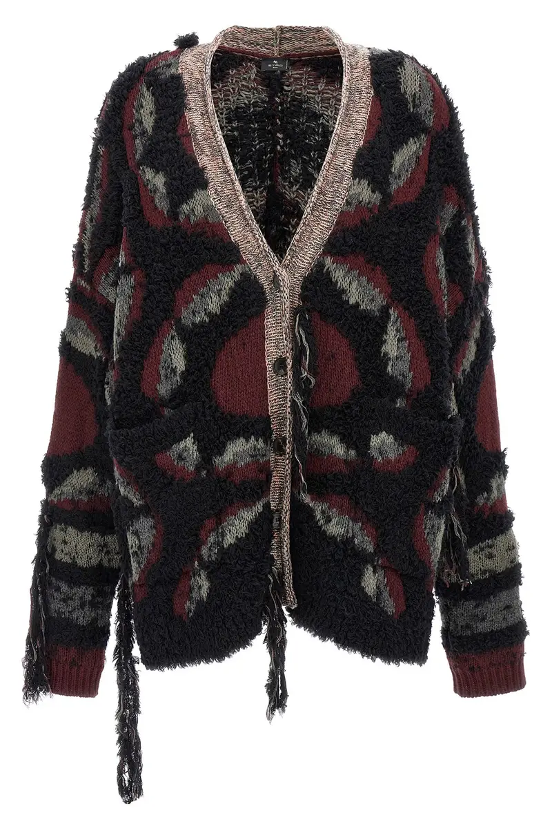Cardigan Oversize Frange Multi