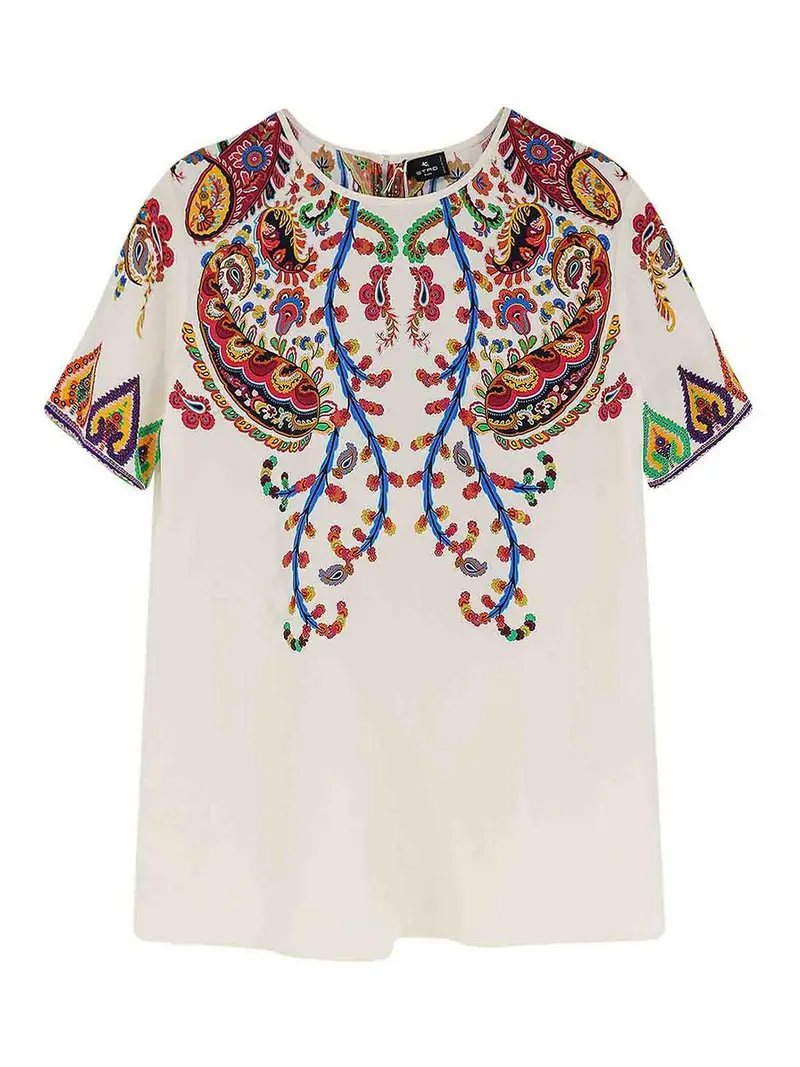 Etro Cima In Seta Multicolore