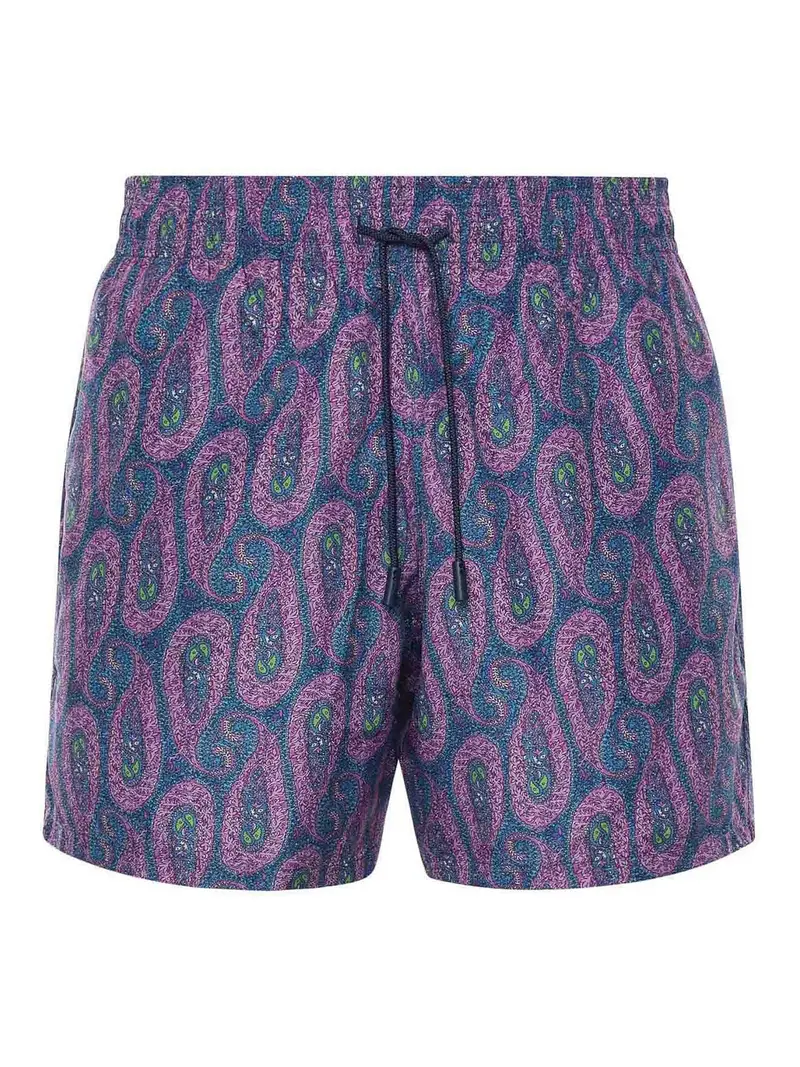 Costume Da Bagno Con Motivo Floreale Paisley Blu