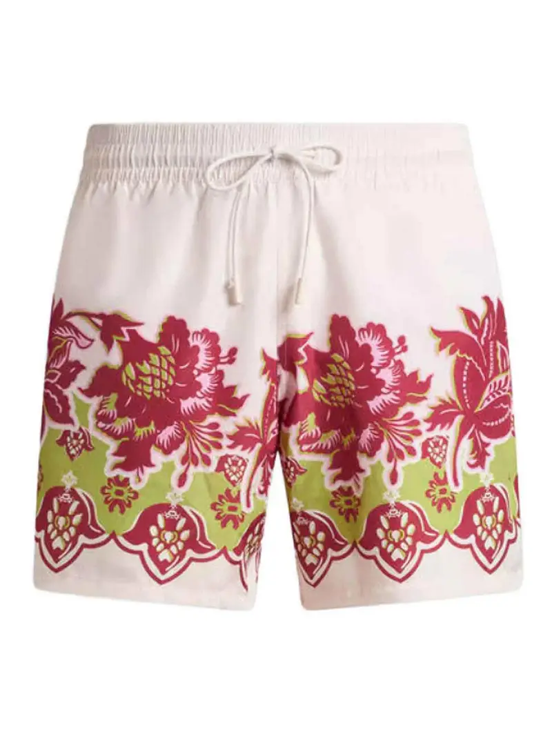 Costume Da Bagno Con Stampa Floreale Piazzata Multicolore