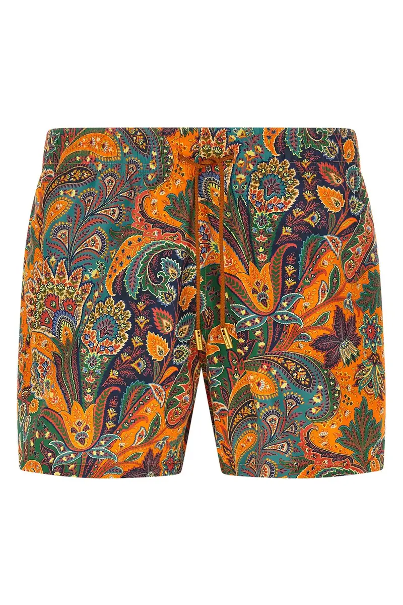 Etro Costume Floreale Paisley Arancione