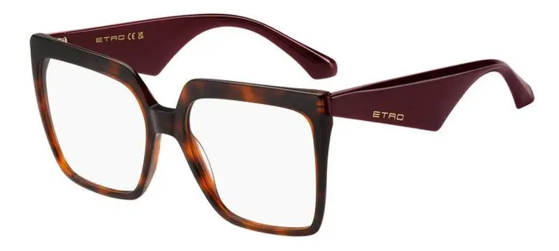 ETRO Donna ETRO 0005 086 Montature da vista Acetato Havana  Squadrata