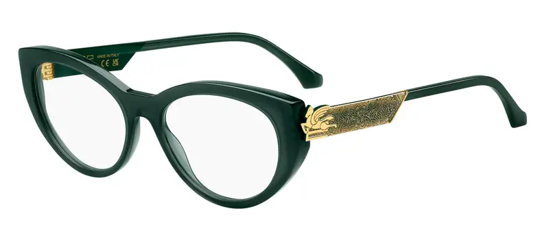 Donna ETRO 0041 1ED Montature da vista Acetato Verde Trasparente Cat Eye Normale