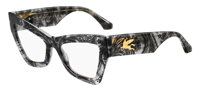 ETRO Donna ETRO 0069 AB8 Montature da vista Acetato Havana Trasparente Farfalla Normale