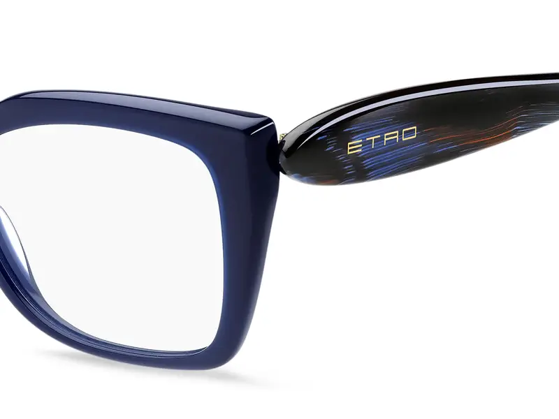 ETRO Donna ETRO 0087 PJP Montature da vista Acetato Blu Squadrata Normale miniatura 2