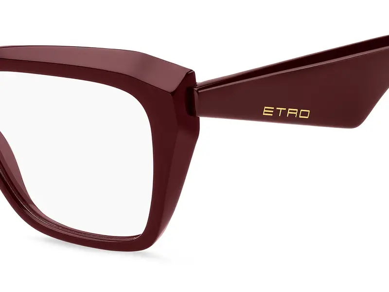 ETRO Donna ETRO 0097 LHF Montature da vista Acetato Bordeaux Squadrata Normale miniatura 2