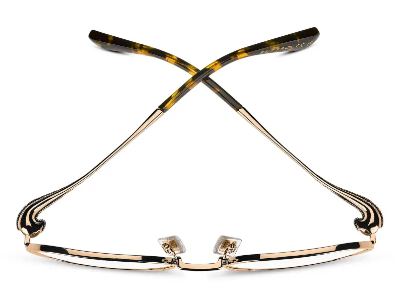 Donna ETRO ETRO 0140 000 Montature da vista Metallo Oro Squadrata Normale miniatura 3