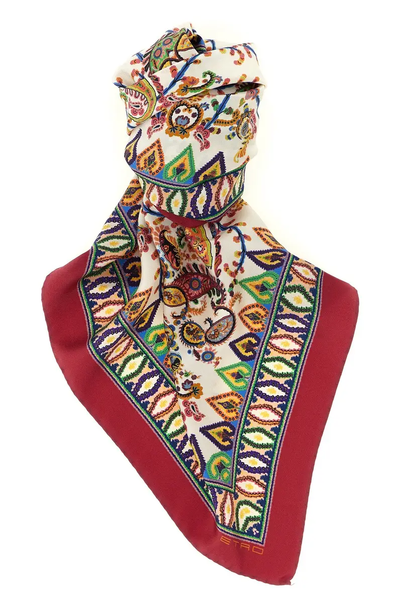 Etro Foulard Paisley Floreale Multi in seta