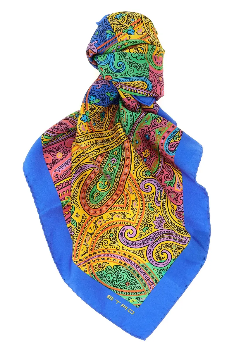 Etro Foulard Paisley Floreale Multi in seta