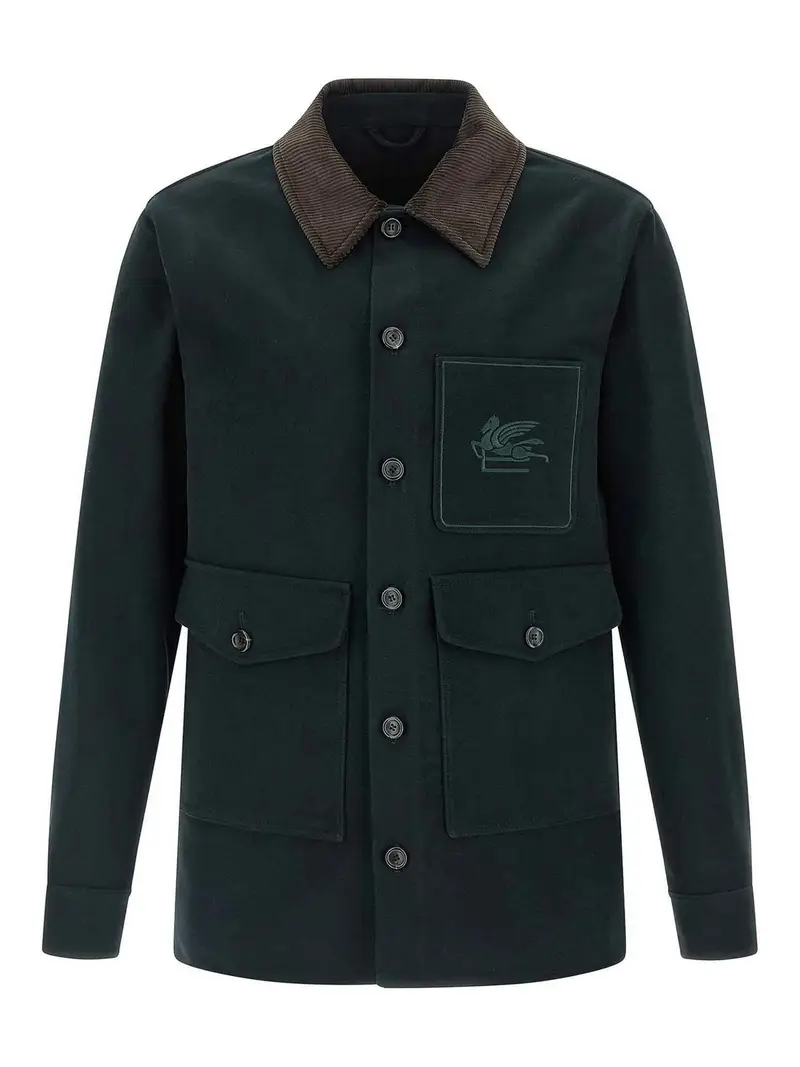 Giacca ricamata Verde