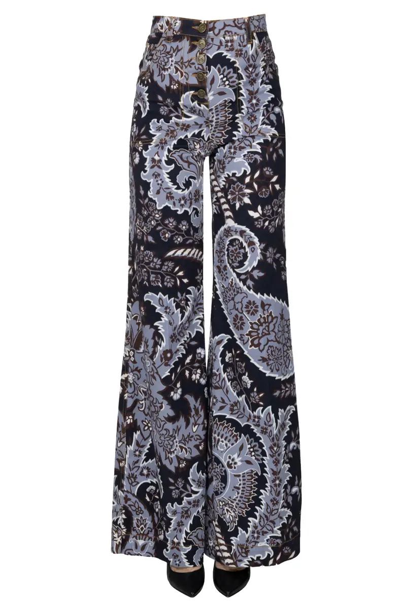 Jeans stampa floreale Multicolore