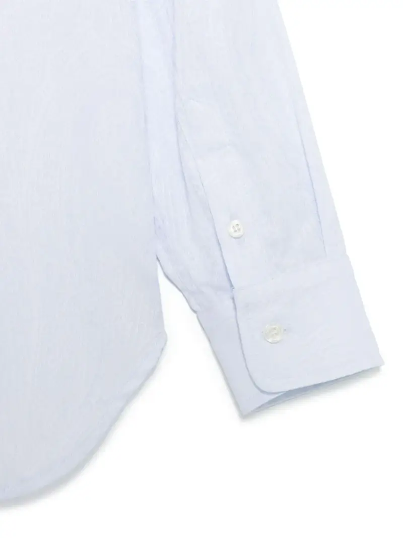 Camicia celeste con stampa paisley miniatura 3