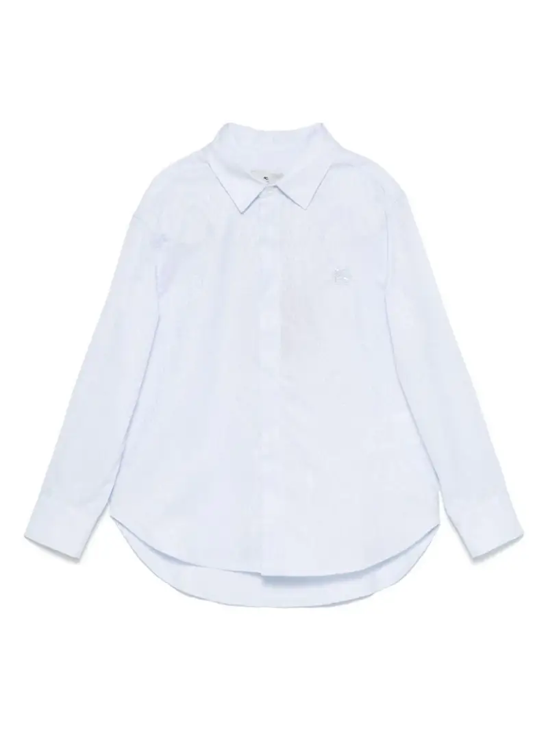 Camicia celeste con stampa paisley