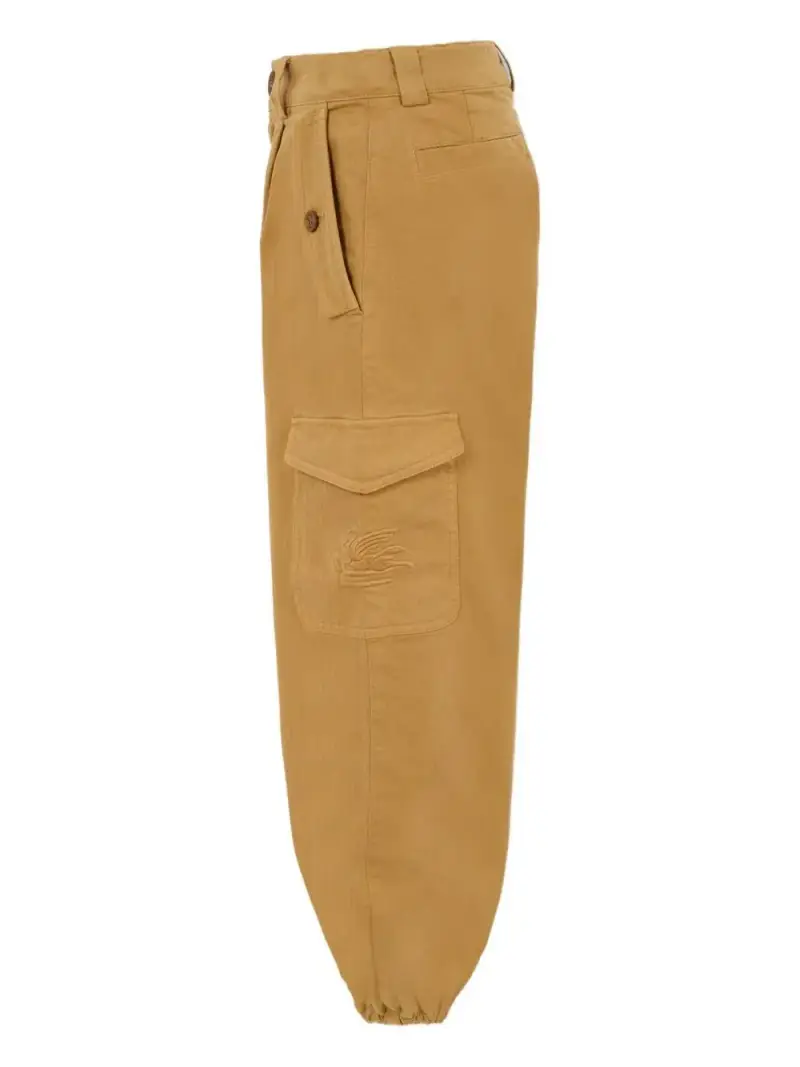 Cargo con Logo Ricamato Marrone miniatura 3