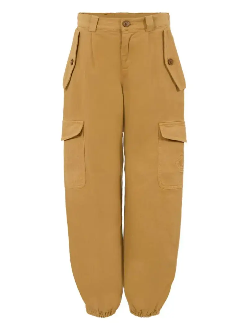 Cargo con Logo Ricamato Marrone