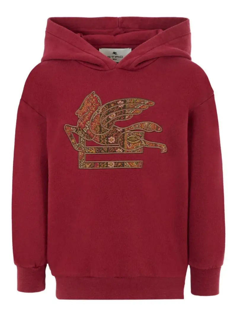 Felpa bordeaux ricamo Pegaso