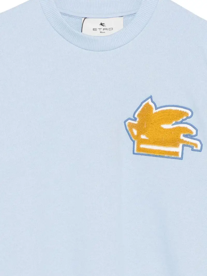 Felpa con Applicazione Pegaso Celeste miniatura 2