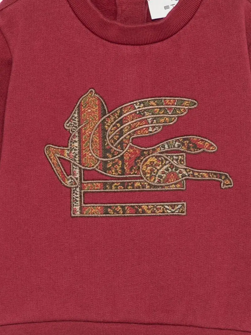 Felpa con Ricamo Pegasus Bordeaux miniatura 3
