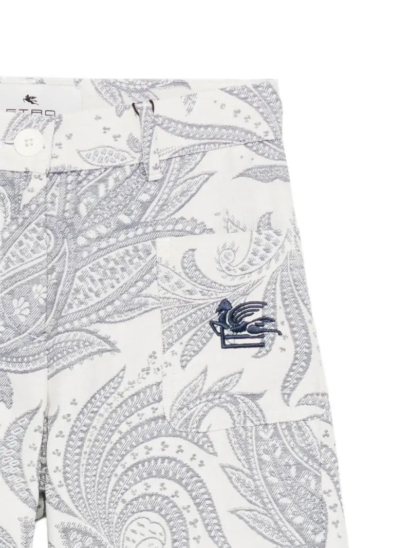 Pantaloni con Stampa Paisley Avorio blu miniatura 3