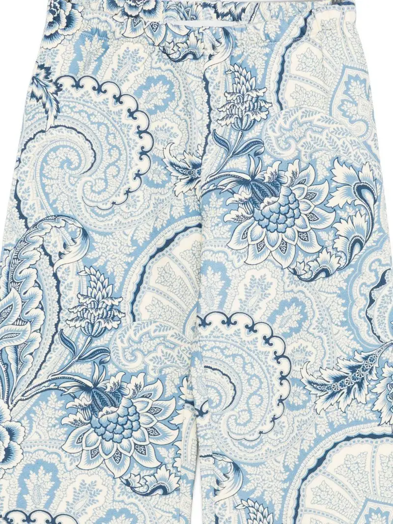 Pantaloni con Stampa Paisley Avorio blu miniatura 3